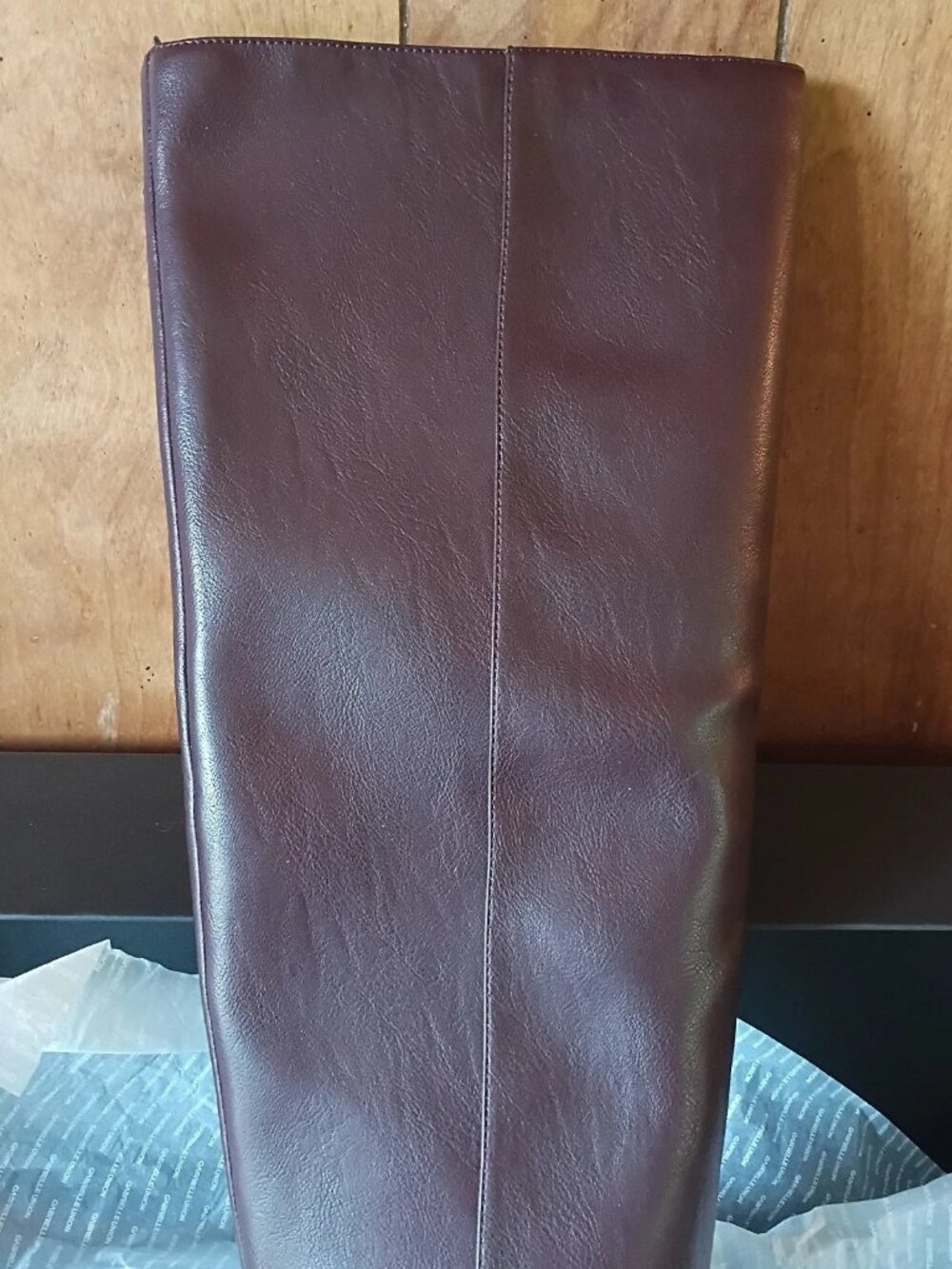 Gabrielle Union Burgundy Tall Shaft Knee High Boots Women's Size 9 New In Box - Picture 2 of 7